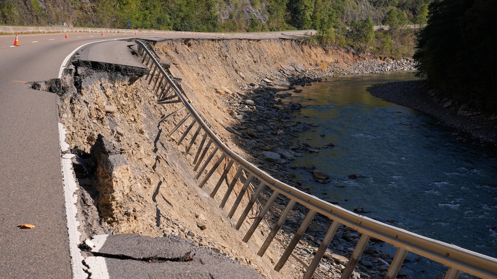 A section of a North Carolina road that collapsed during Helene is about to reopen