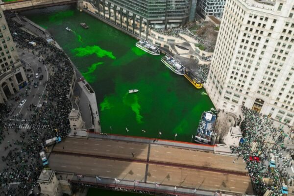 Chicago will dye its brilliant green river while opening celebrations of the day of St. Patricio