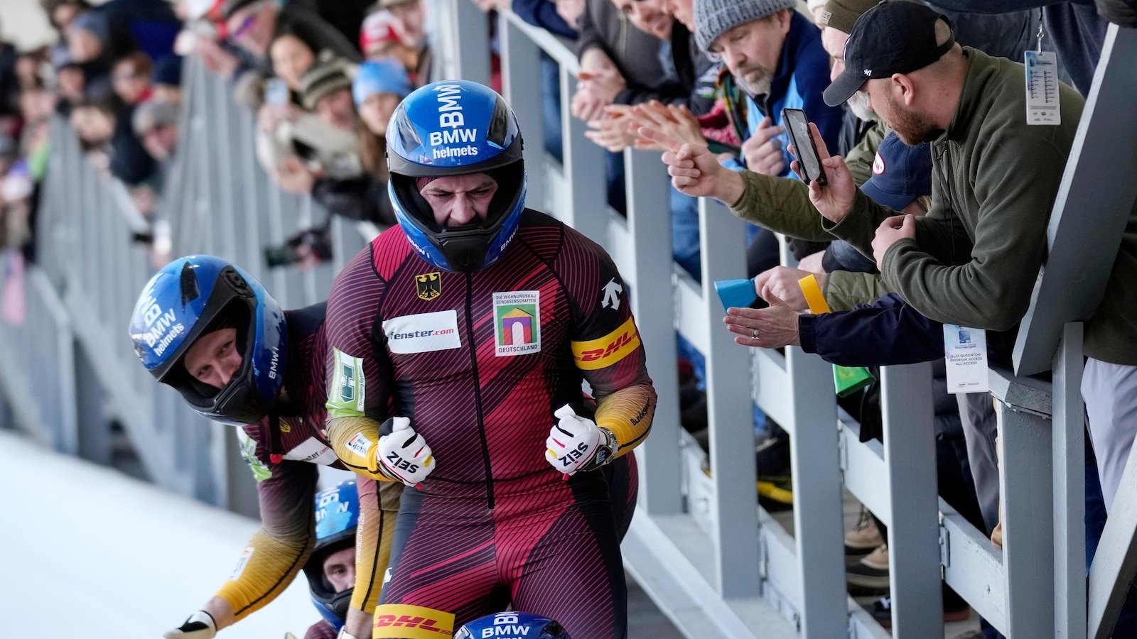 Francesco Friedrich of Germany wins the 16th Bobsled World Championship, taking 4 men in Lake Planid