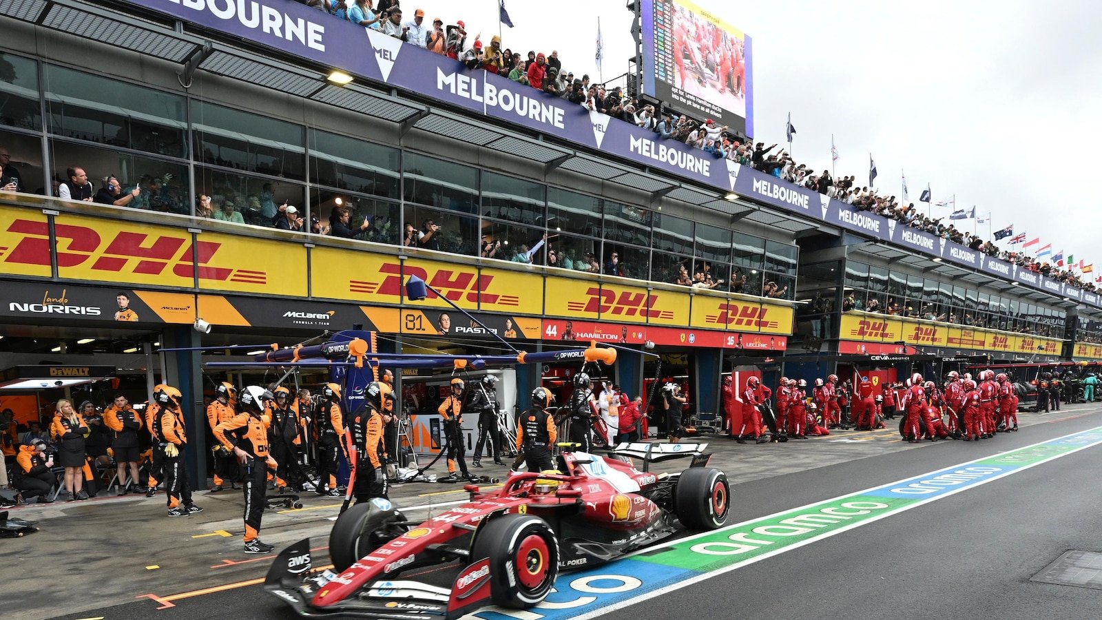 Frustrating start for Lewis Hamilton and Ferrari at the F1 Australia Grand Prix