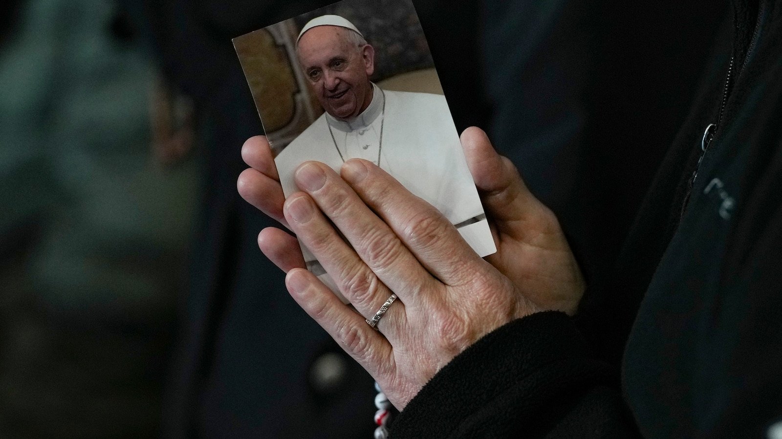 Pope has a 'peaceful night' after his forecast improves and gets up
