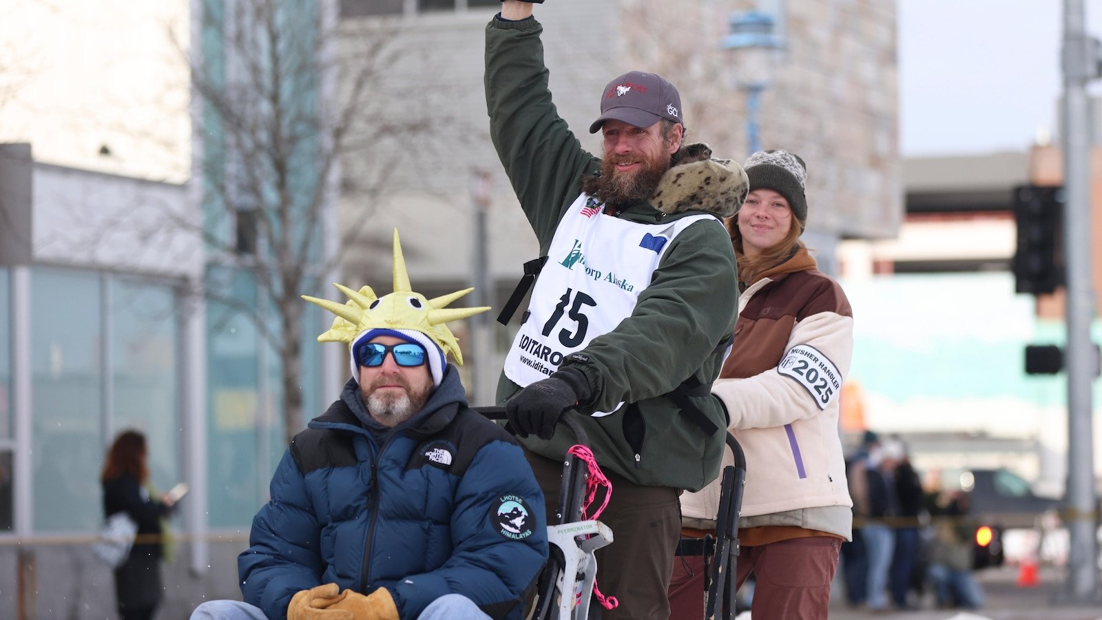 The star of reality Jessie Holmes wins the longest Iditarod trail torn dog race in Alaska