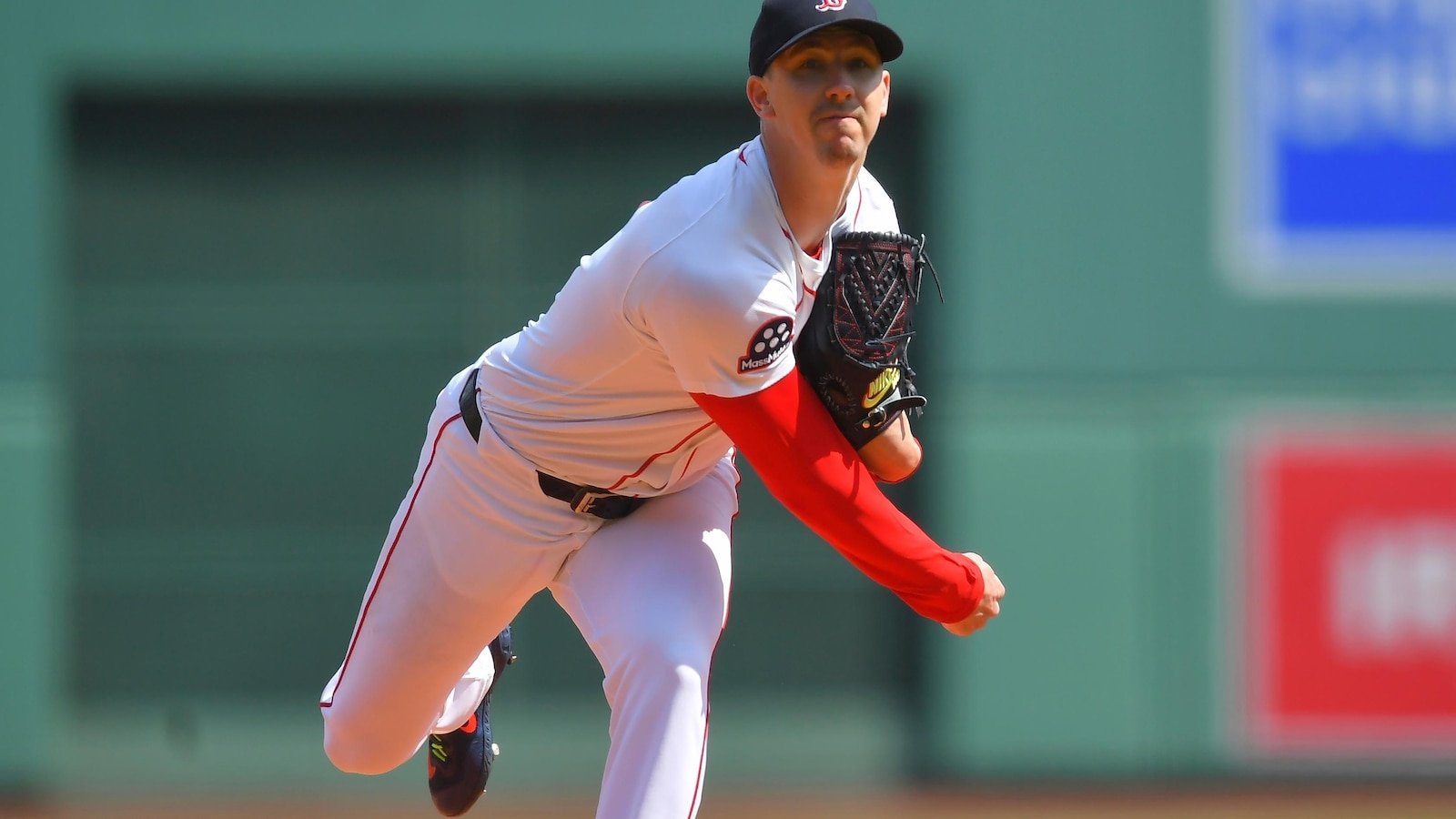 Patriots Day Traffic? No, thanks. Walker Buehler of the Red Sox spent the night at the hotel to start early
