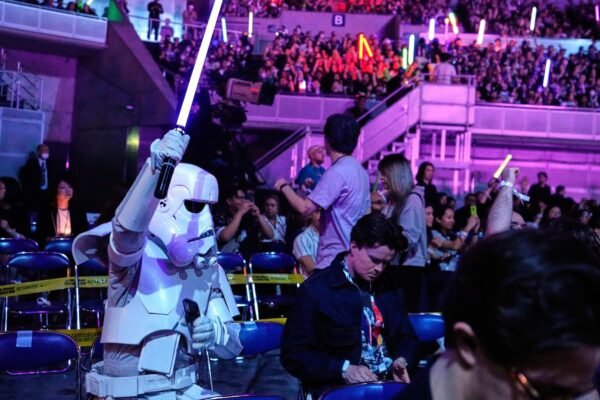 The 'Star Wars' fans wave the lightsaber as an upcoming film is announced in Japan