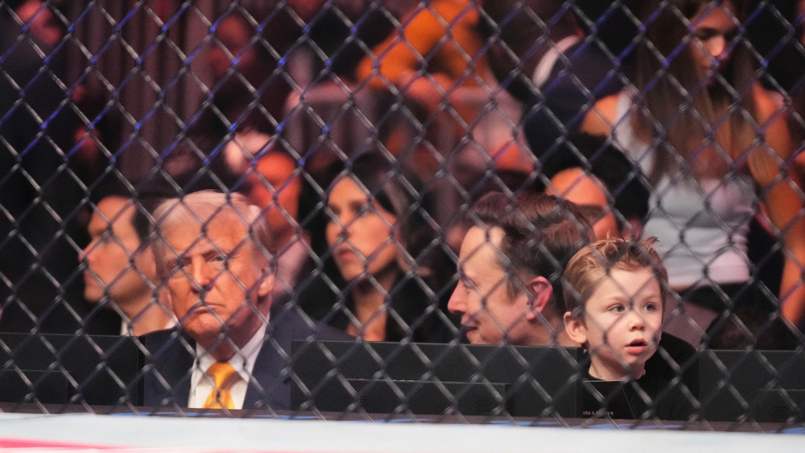 Trump receives ovation standing when he enters the UFC event in Miami