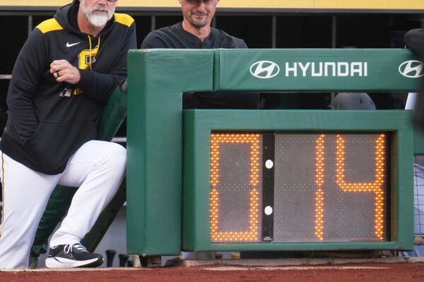 21 -foot Falls Clemente Wall on PNC Park in Pittsburgh during the pirate puppies game