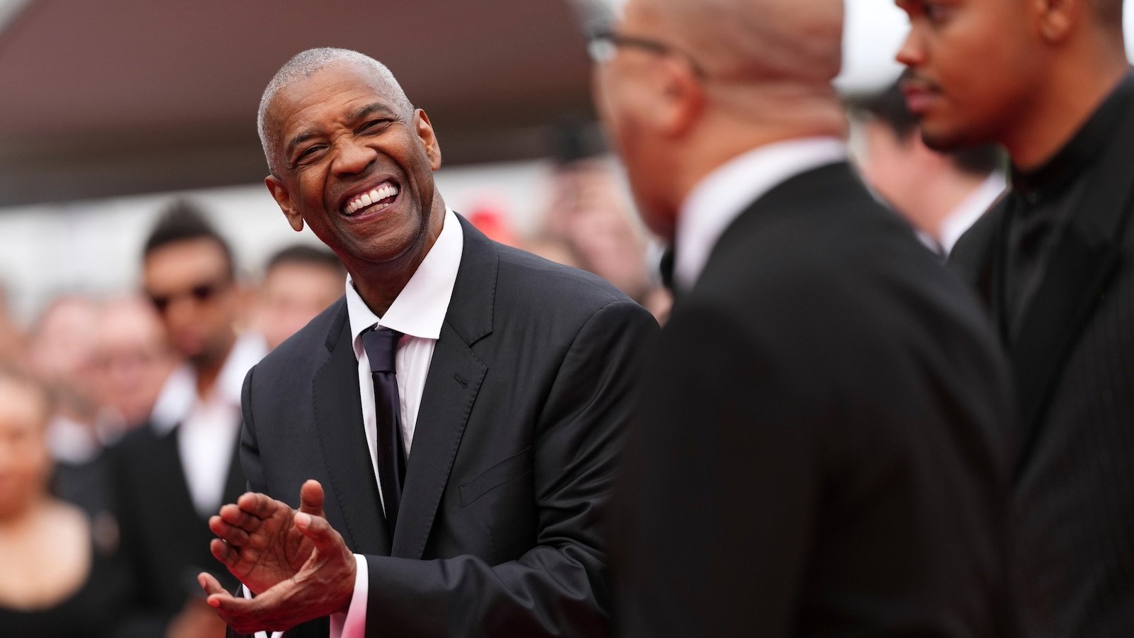 Denzel Washington receives honorary surprise palma d'Or at the premiere of Cannes