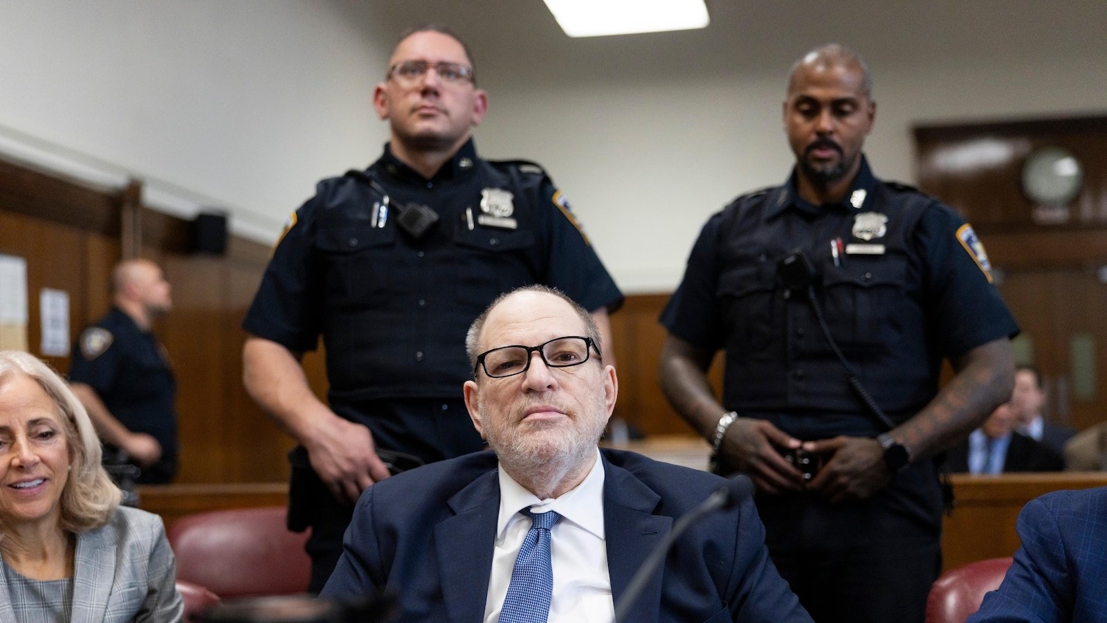 Ex-model testifying that Harvey Weinstein sexually questioned her about the private newspaper