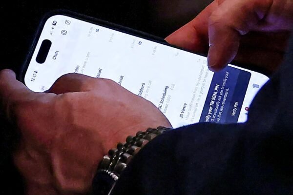 Waltz was photographed using Signal during the Trump cabinet meeting one day before removal