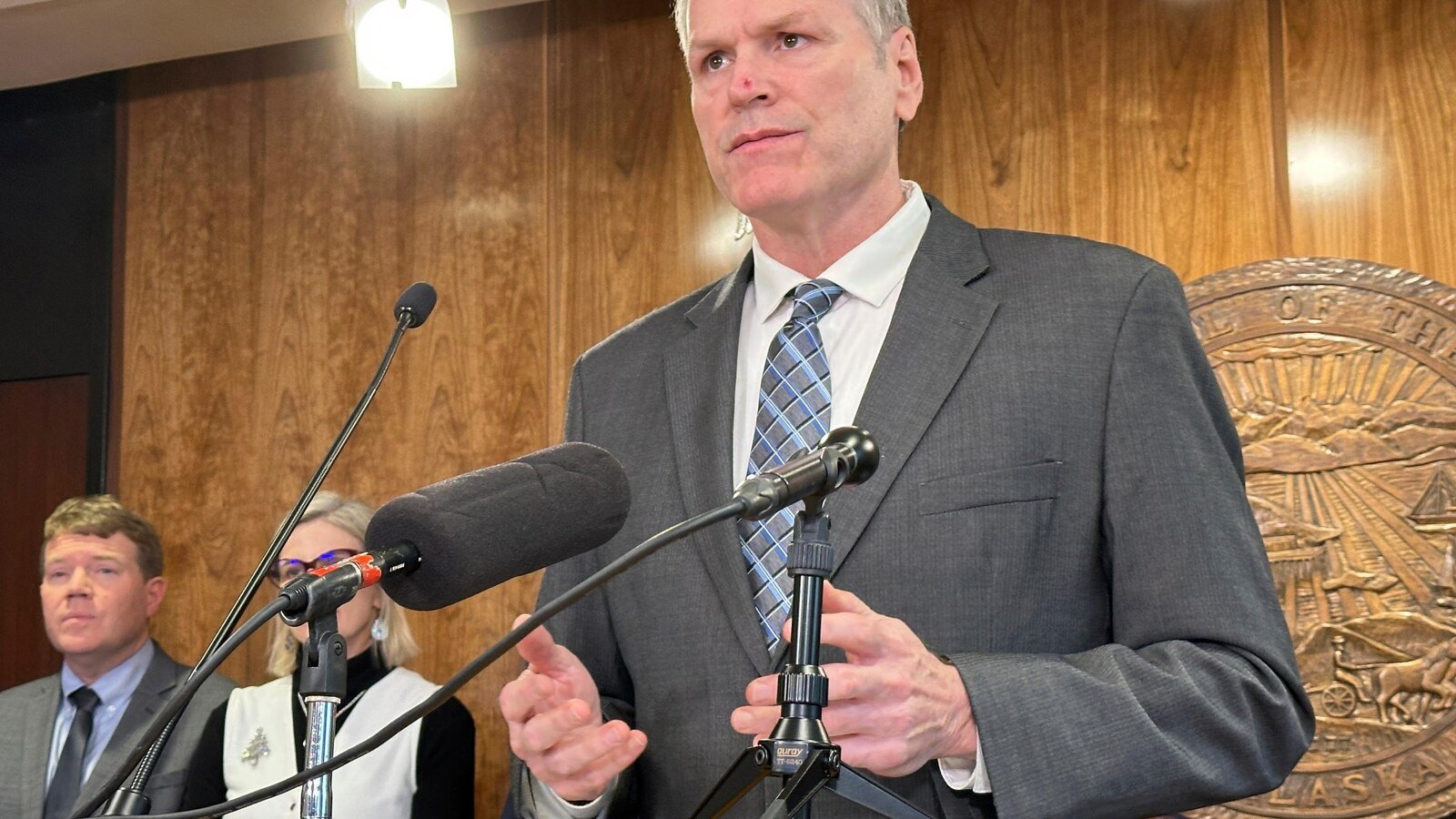 Trump officials are visiting Alaska to discuss a gas pipeline and drilling